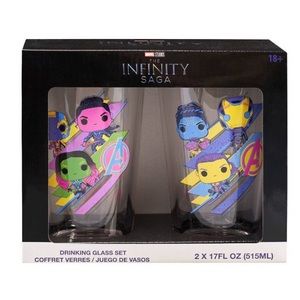 Funko Marvel Women Neon Drinking Glass Set‎ 2pk 12 fl oz MCU